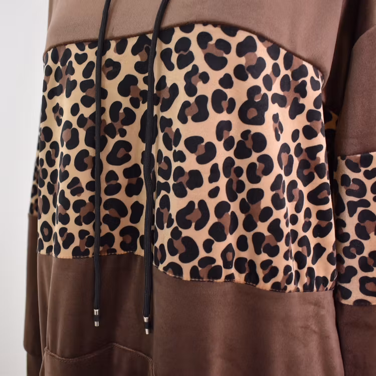 Hoodieklänning Velour Emily BRUN - Camicia