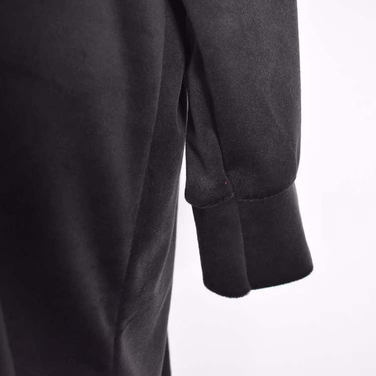 Hoodieklänning Velour Emily SVART - Camicia