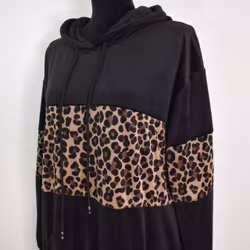 Hoodieklänning Velour Emily SVART - Camicia