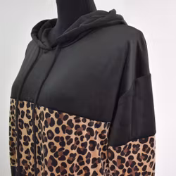 Hoodieklänning Velour Emily SVART - Camicia