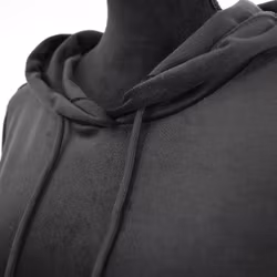 Hoodieklänning Velour Emily SVART - Camicia