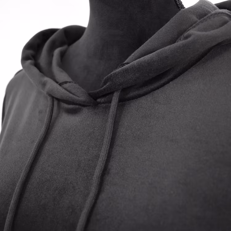 Hoodieklänning Velour Emily SVART - Camicia