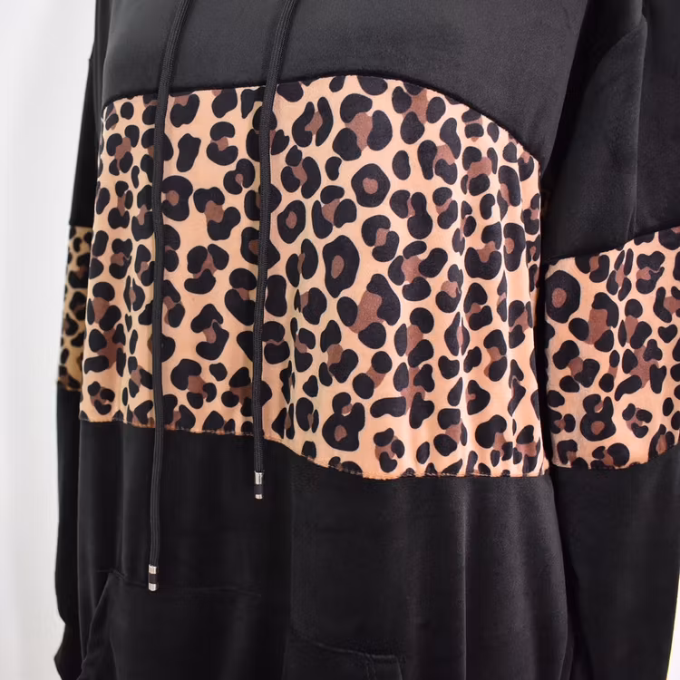 Hoodieklänning Velour Emily SVART - Camicia