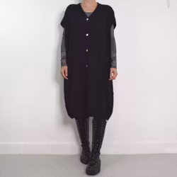 Stickad klänning/väst Joelle SVART - Camicia