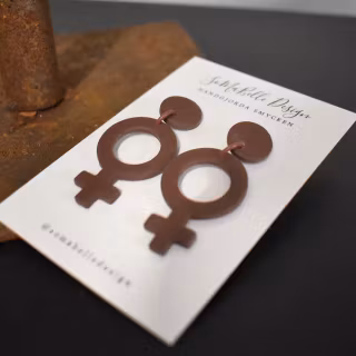 Örhänge Venus BRUN - SoMaBelle Design