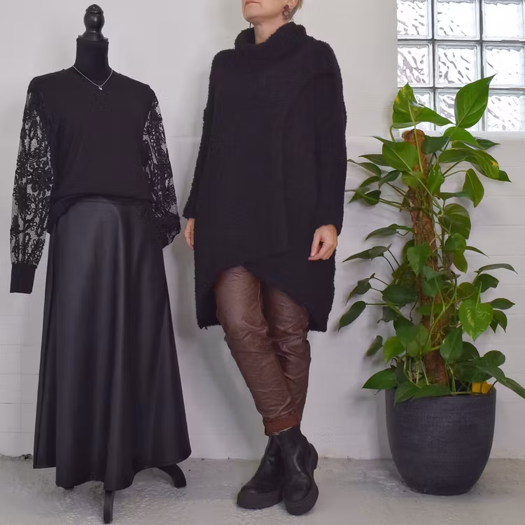 Långtröja Omlott Melody SVART - Mix By Heart