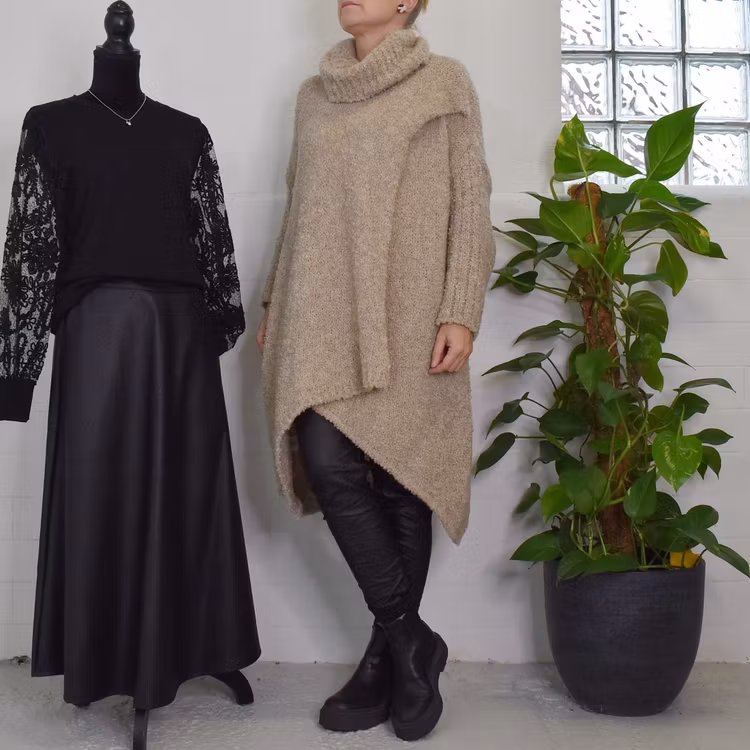 Långtröja Omlott Melody BEIGE - Mix By Heart