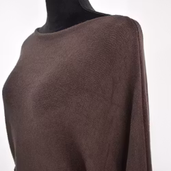 Finstickad tröja Volangärm CHOCOLAT