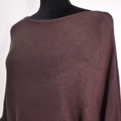 Finstickad tröja Volangärm CHOCOLAT