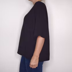 Finstickad Ponchotröja Sia SVART - Marta du Chateau