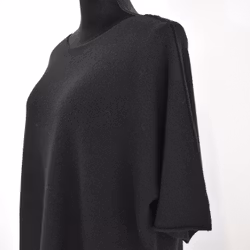 Finstickad Ponchotröja Sia SVART - Marta du Chateau