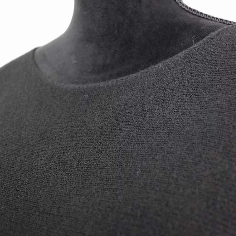 Finstickad Ponchotröja Sia SVART - Marta du Chateau