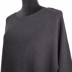 Finstickad Ponchotröja Sia SVART - Marta du Chateau