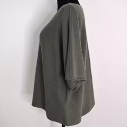 Finstickad Ponchotröja Sia MILITARY - Marta du Chateau