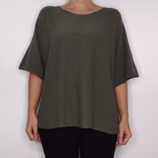 Finstickad Ponchotröja Sia MILITARY - Marta du Chateau