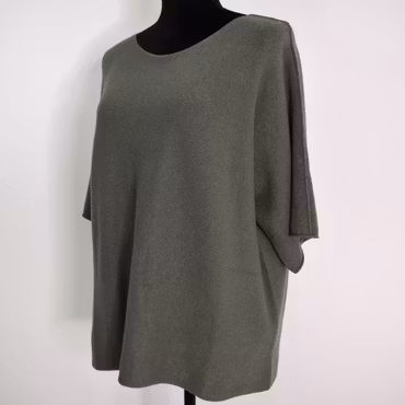 Finstickad Ponchotröja Sia MILITARY - Marta du Chateau