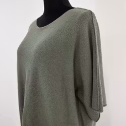 Finstickad Ponchotröja Sia MILITARY - Marta du Chateau