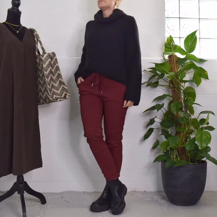 Stretchig Byxa Alva VINRÖD