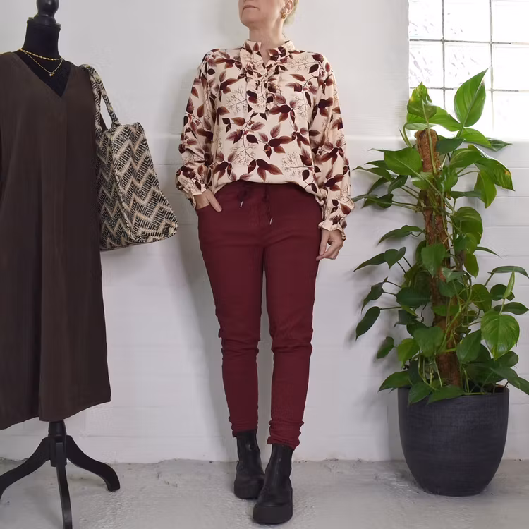 Stretchig Byxa Alva VINRÖD