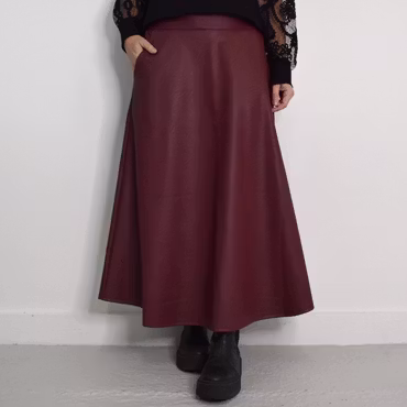 Kjol Alexia Vaxad VINRÖD - Mix By Heart