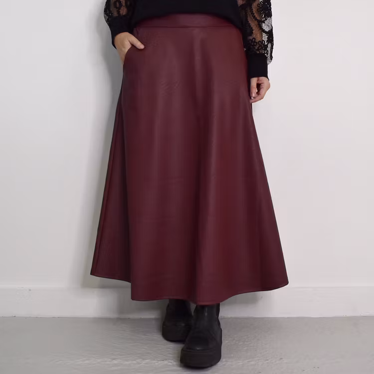 Kjol Alexia Vaxad VINRÖD - Mix By Heart