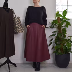 Kjol Alexia Vaxad VINRÖD - Mix By Heart