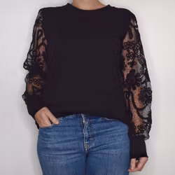 Topp Yvette SVART - Mix By Heart