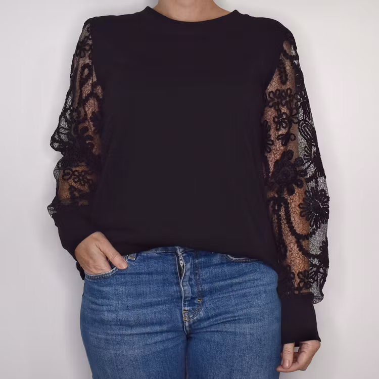 Topp Yvette SVART - Mix By Heart