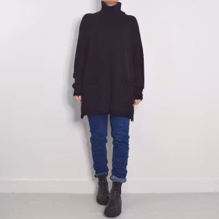 Långtröja Polo Vendela SVART - Mix By Heart