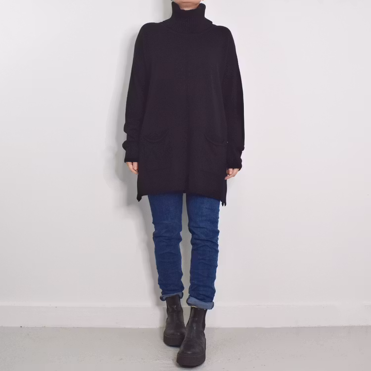 Långtröja Polo Vendela SVART - Mix By Heart