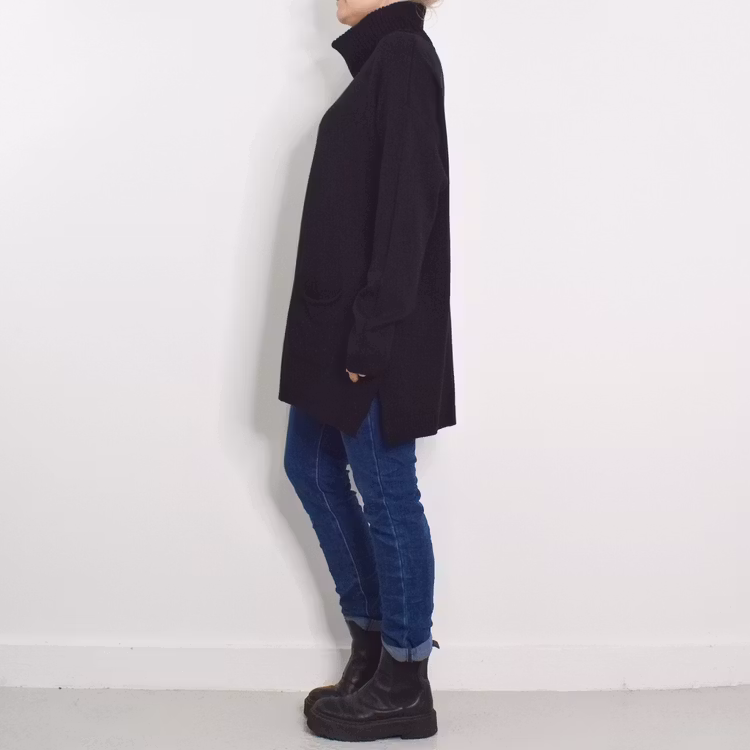 Långtröja Polo Vendela SVART - Mix By Heart