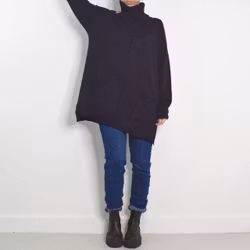 Långtröja Polo Vendela SVART - Mix By Heart