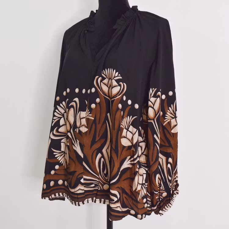 Blus Octavia SVART - Marta du Chateau