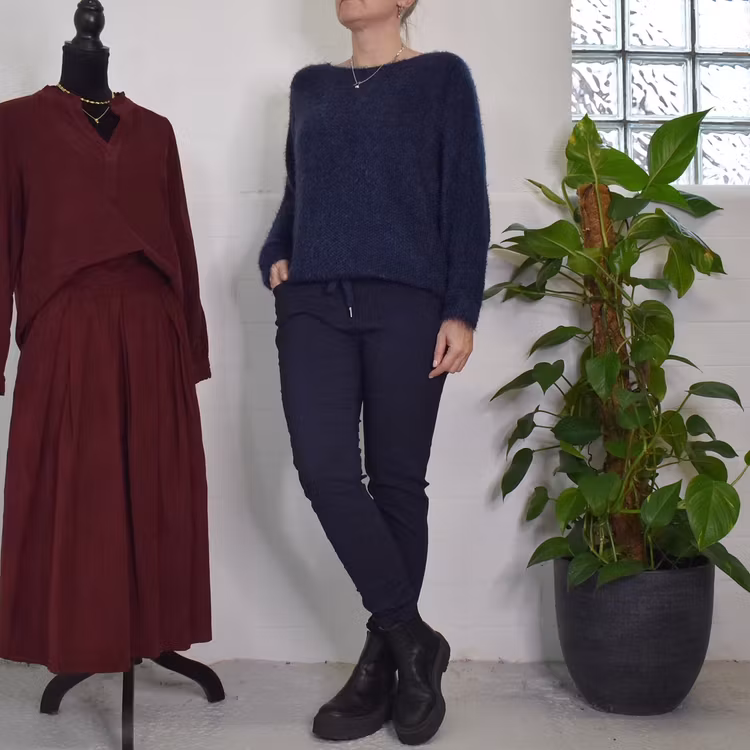 Stickad Tröja Anouk BLUE - Marta du Chateau