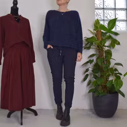 Stickad Tröja Anouk BLUE - Marta du Chateau