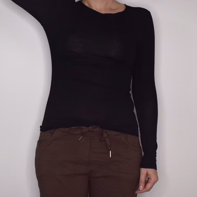 Bastopp Långärmad Leonora SVART - Marta du Chateau