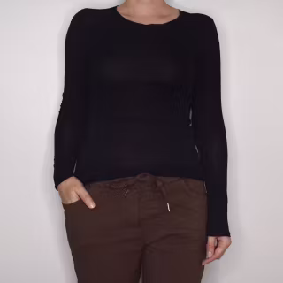 Bastopp Långärmad Leonora SVART - Marta du Chateau