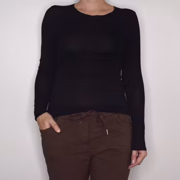 Bastopp Långärmad Leonora SVART - Marta du Chateau