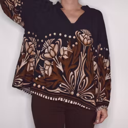 Blus Octavia SVART - Marta du Chateau