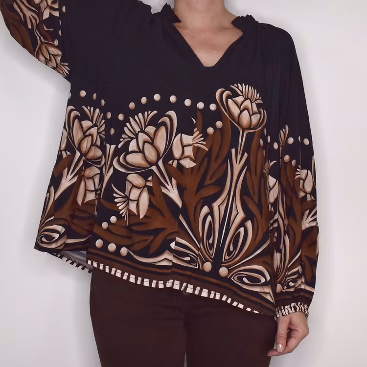 Blus Octavia SVART - Marta du Chateau