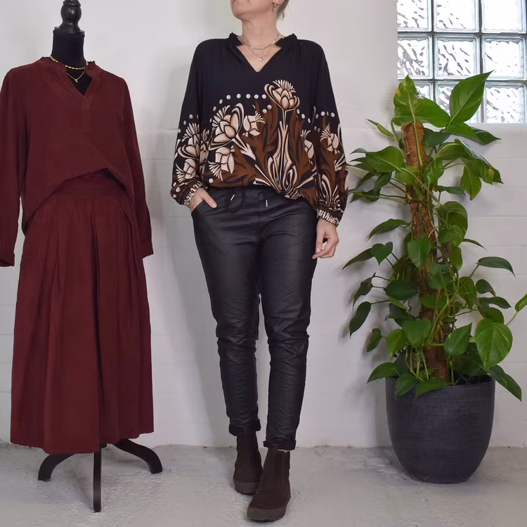 Blus Octavia SVART - Marta du Chateau