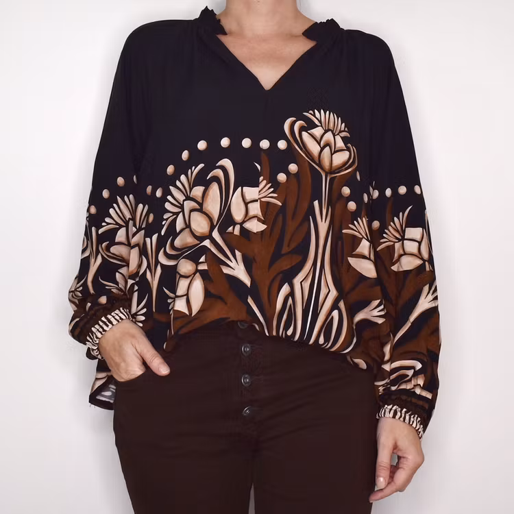 Blus Octavia SVART - Marta du Chateau