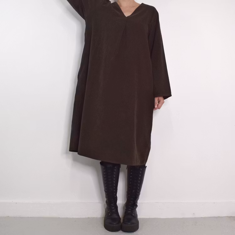 Klänning Cord Minelle BRUN - Mix By Heart