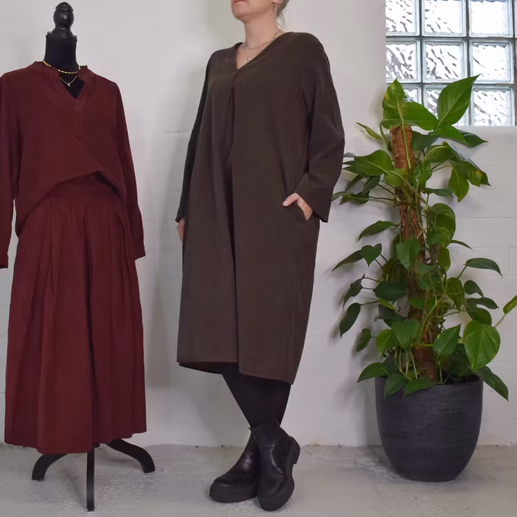 Klänning Cord Minelle BRUN - Mix By Heart