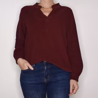 Blus Morgana Cord BORDEAUX - Marta du Chateau