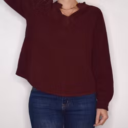 Blus Morgana Cord BORDEAUX - Marta du Chateau