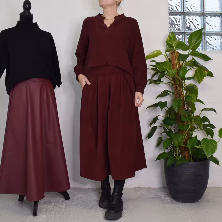 Blus Morgana Cord BORDEAUX - Marta du Chateau