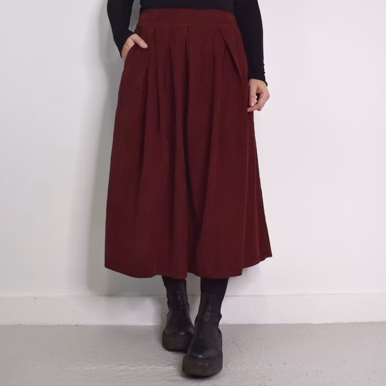 Kjol Cord Ciela BORDEAUX - Marta du Chateau