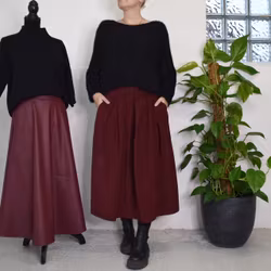 Kjol Cord Ciela BORDEAUX - Marta du Chateau