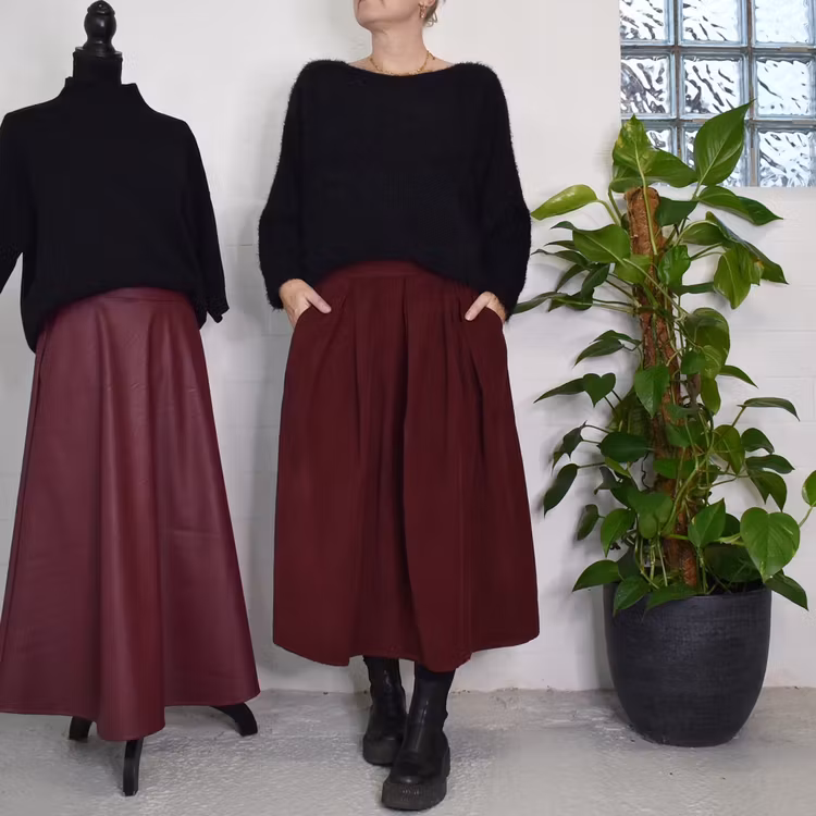 Kjol Cord Ciela BORDEAUX - Marta du Chateau